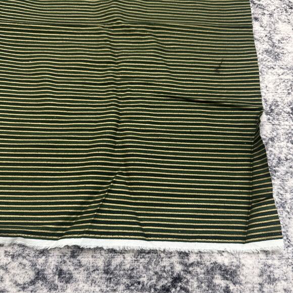 JoAnn Fabric Thin Green and Gold Striped 27x42" School Uniform VTG Men Suiting - Picture 5 of 6